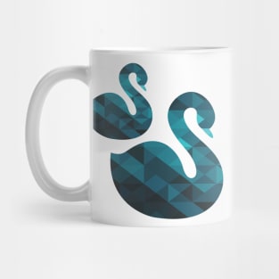 blue diamond swan Mug